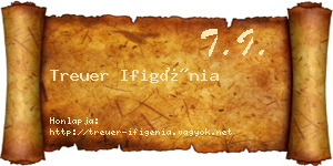 Treuer Ifigénia névjegykártya